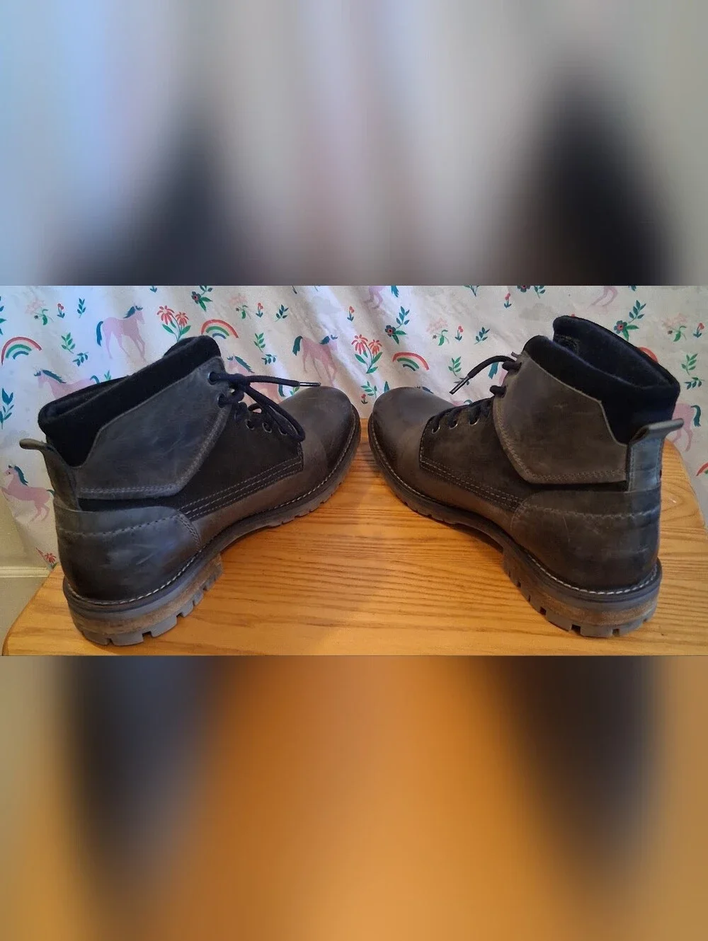 NWOT Bed Stu Dreck Navy Blue Leather & Suede Chukka Casual Work Boot SZ 10.5
